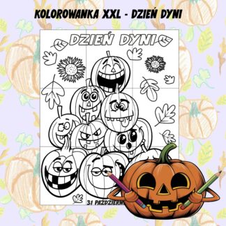 Giant Pumpkin Coloring Poster