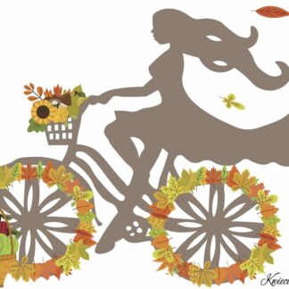 Autumn Fairy on a Bicycle - Classroom Decoration