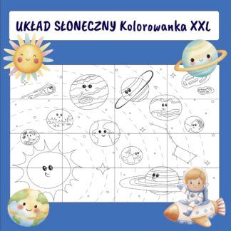 Solar System Giant Coloring Poster